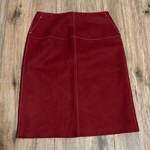 J. Crew‎ Deep Red A-Line Skirt